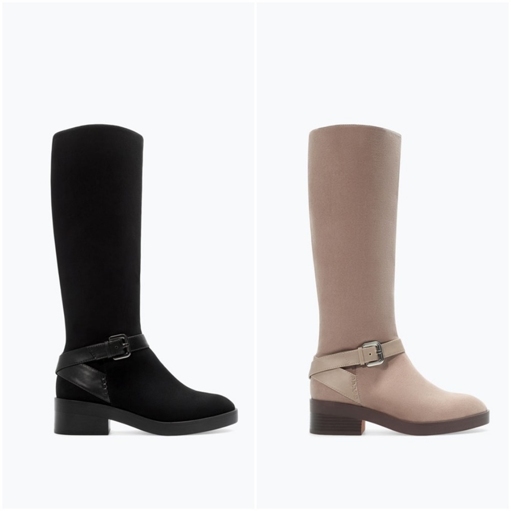 ZARA Long Boots:Sand, US 6.5, 7.5, 8/EUR 37,38,39 - Picture 2 of 7